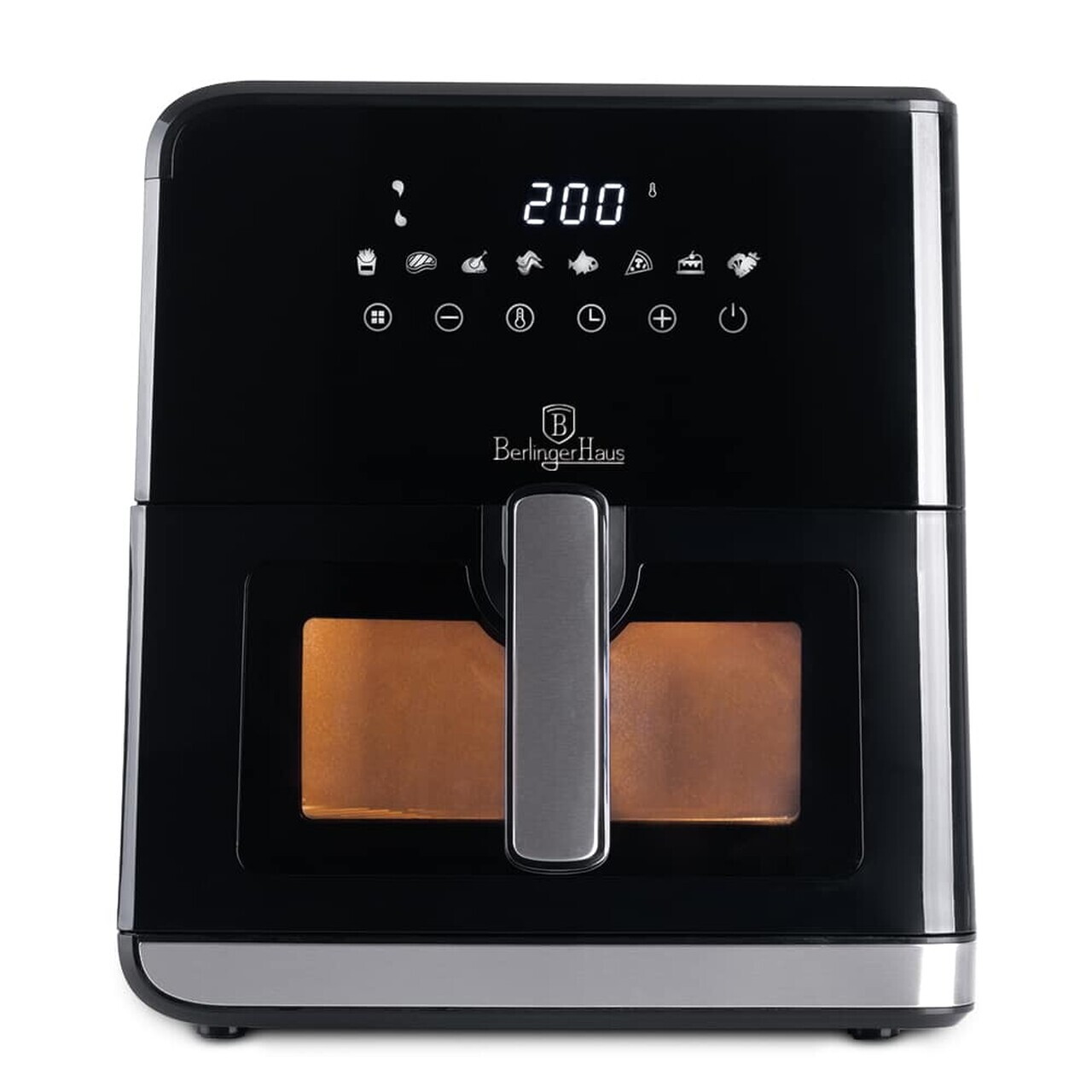 Friteuza cu aer cald si fereastra Berlinger Haus, Matte Black, 7.5 L, 1700W, negru - imagine 7